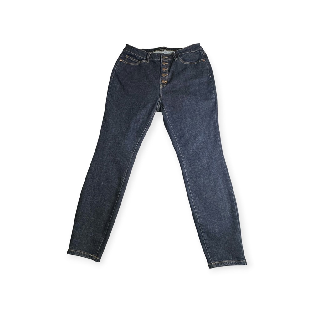 Judy Blue Dark Wash High Rise Button Fly Skinny Jeans Size 16W JB84142